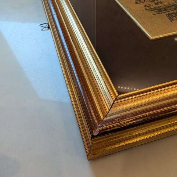 Vintage Italian Picture of Venice on Gold Leaf - Picture 6 of 10